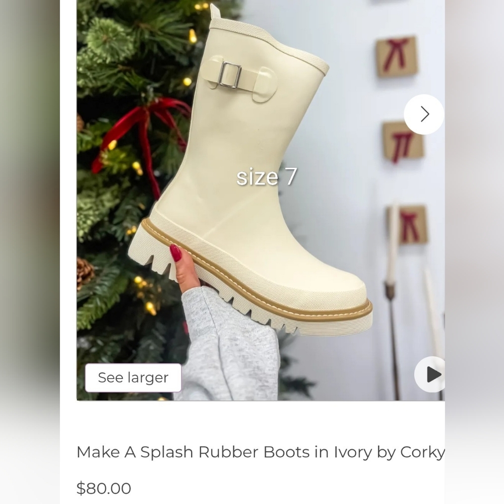 Corky Size 7 Rain Boots Boutique